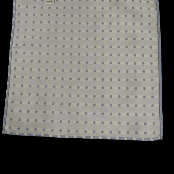 ALLURE MEN'S MULTI-DOT POCKET SQUARE BLUEBIRD/ WHITE. - Picture 3 of 3